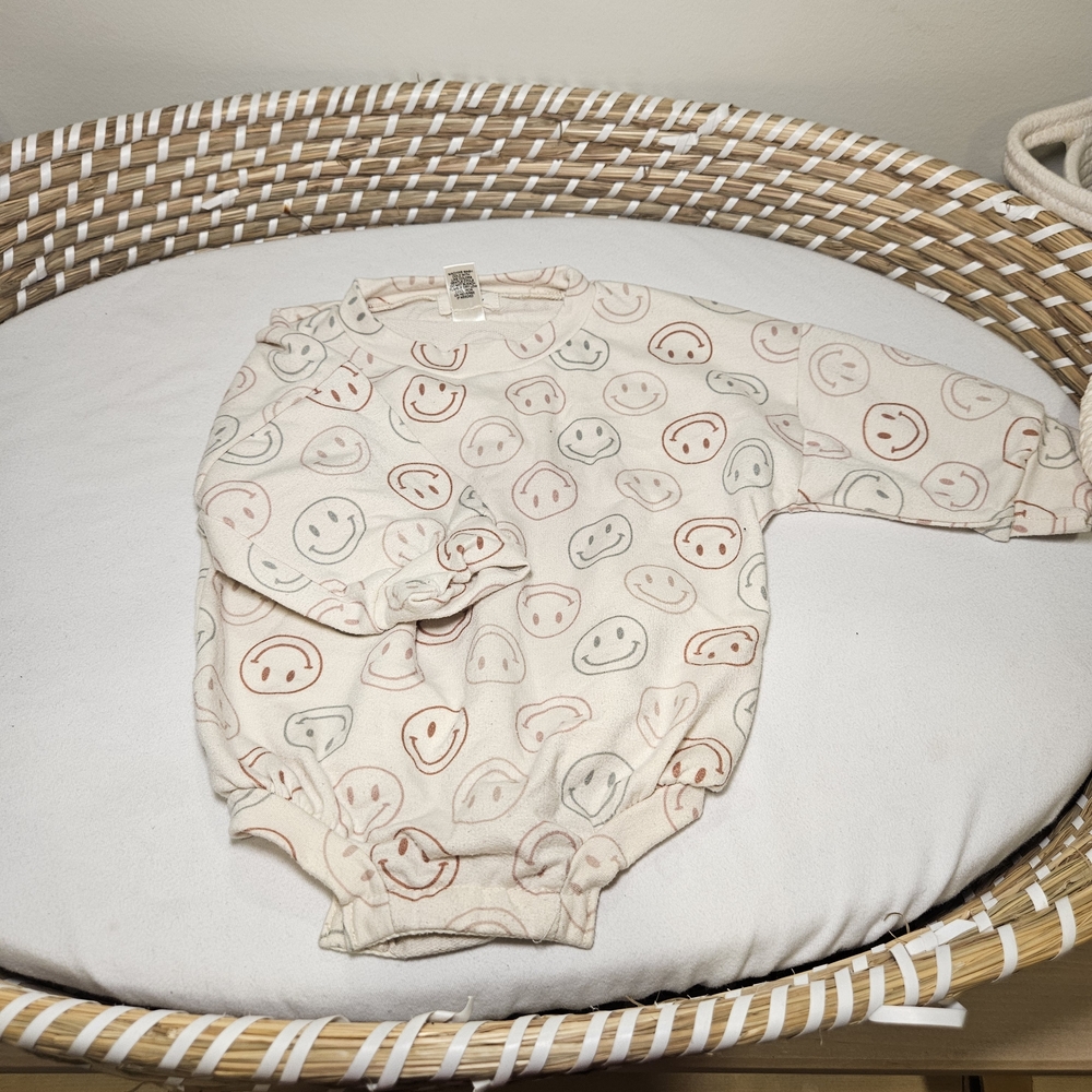 Charming Smiley Face Bodysuit for Kids
